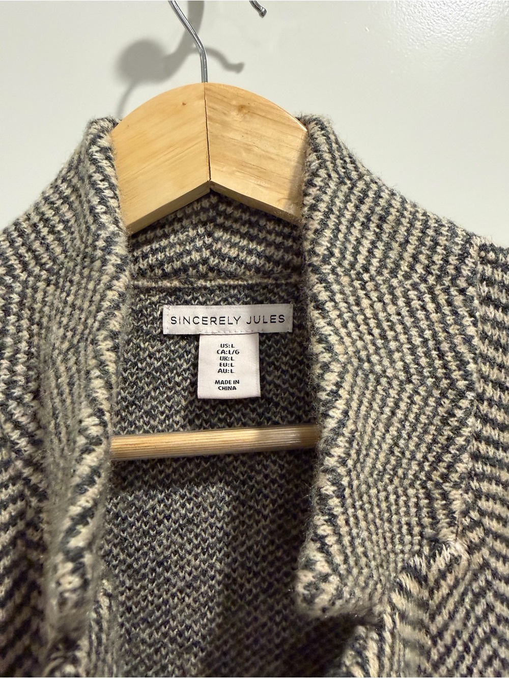 Sincerely Jules Chevron Print Knit Cardigan